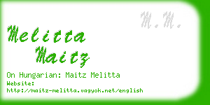 melitta maitz business card